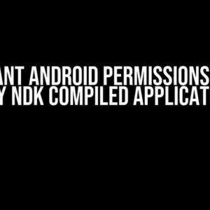 Can I Grant Android Permissions to a C++ Only NDK Compiled Application?