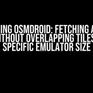 Mastering osmdroid: Fetching a Single Tile without Overlapping Tiles for a Specific Emulator Size