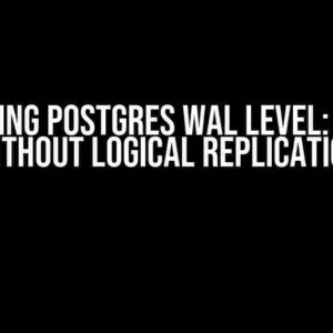 Mastering Postgres WAL Level: Logical without Logical Replication