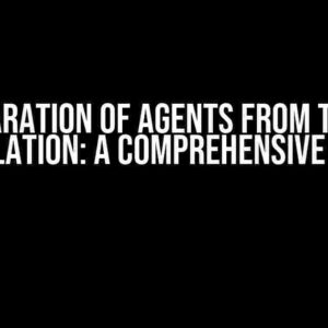 Separation of Agents from Their Population: A Comprehensive Guide